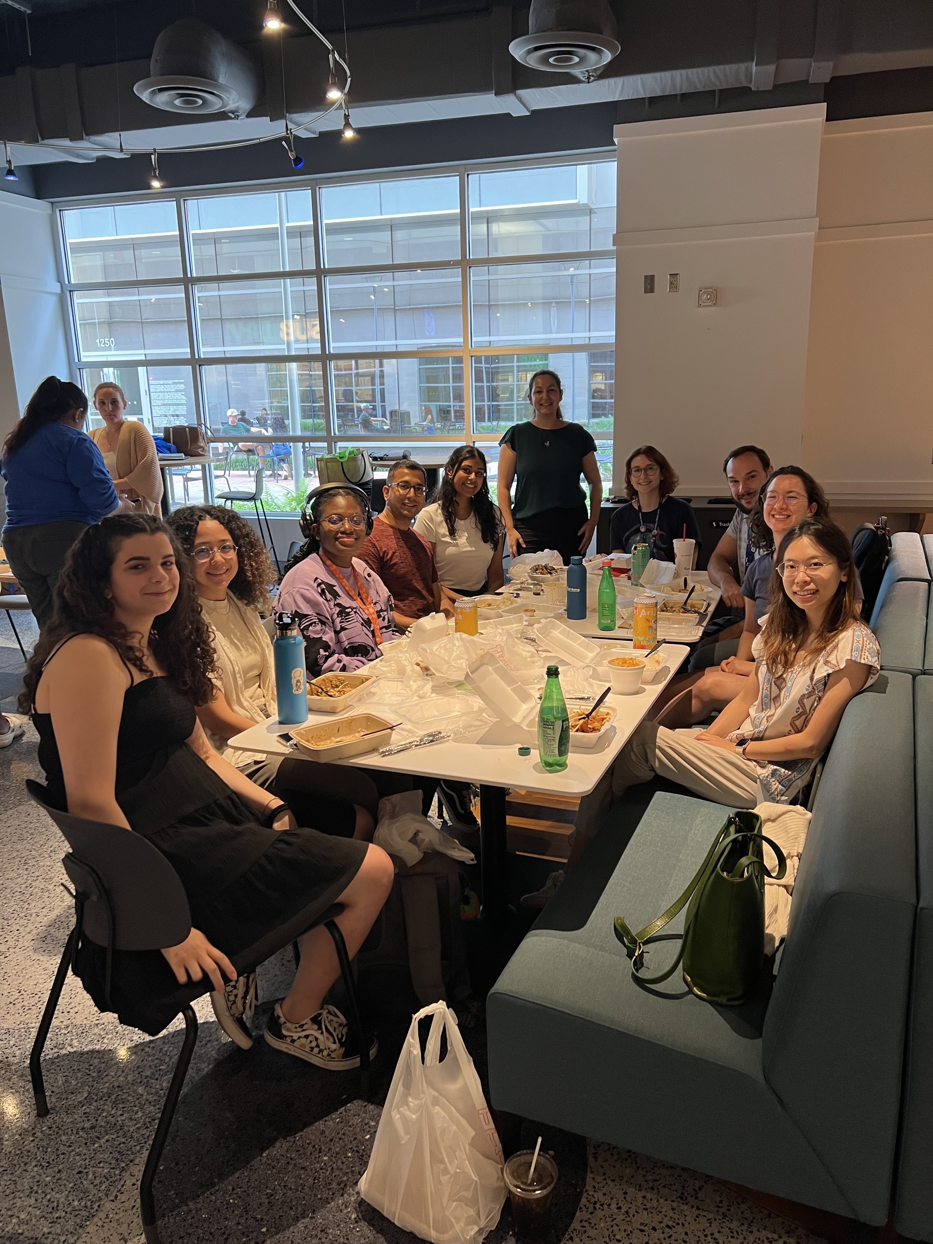 August 2024 - We said goodbye to SMART summer student Shantal with a lab lunch. Best of luck!