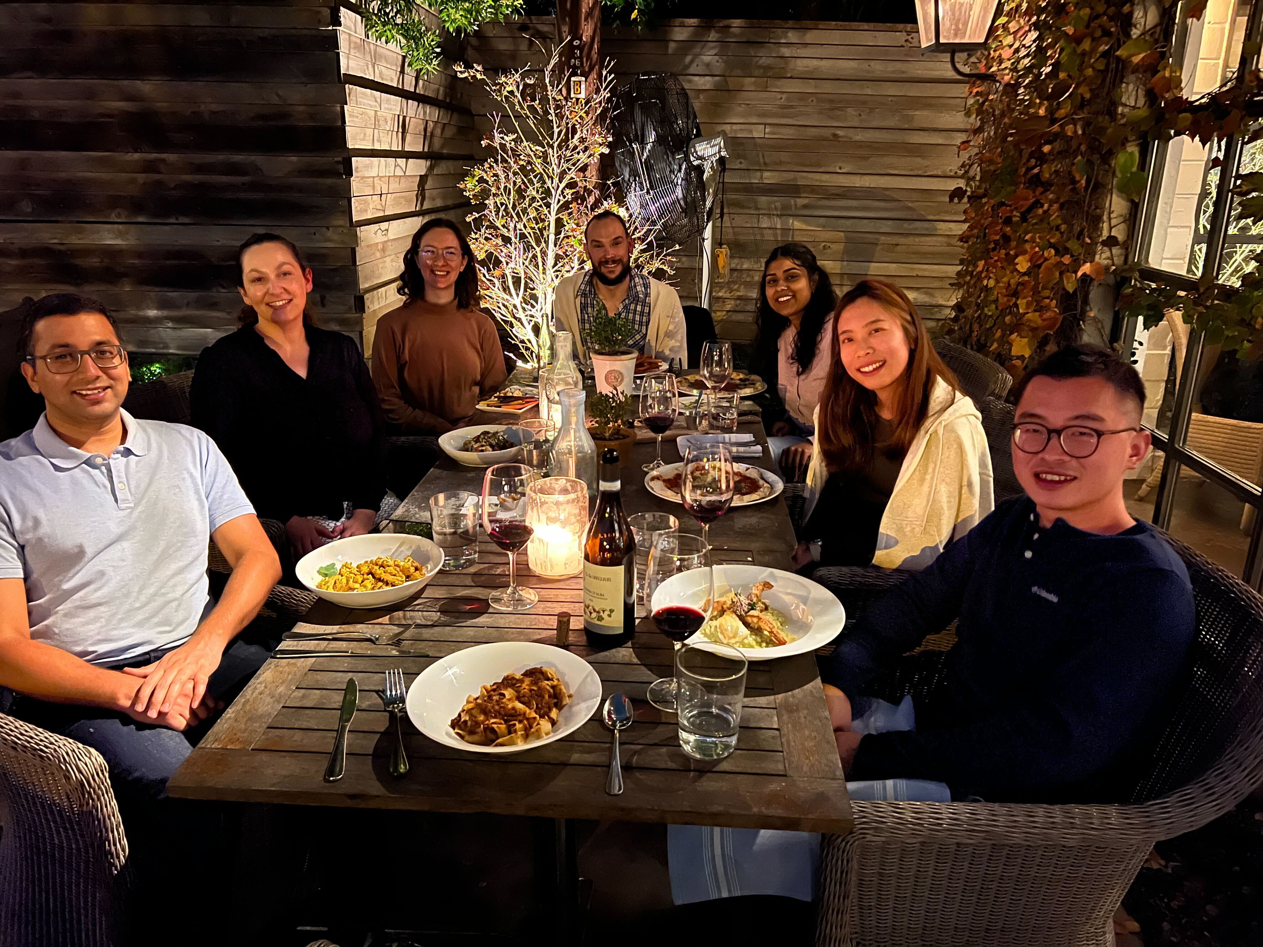 December 2023 - The Atkinson lab had a fancy dinner out to celebrate the end of the year.